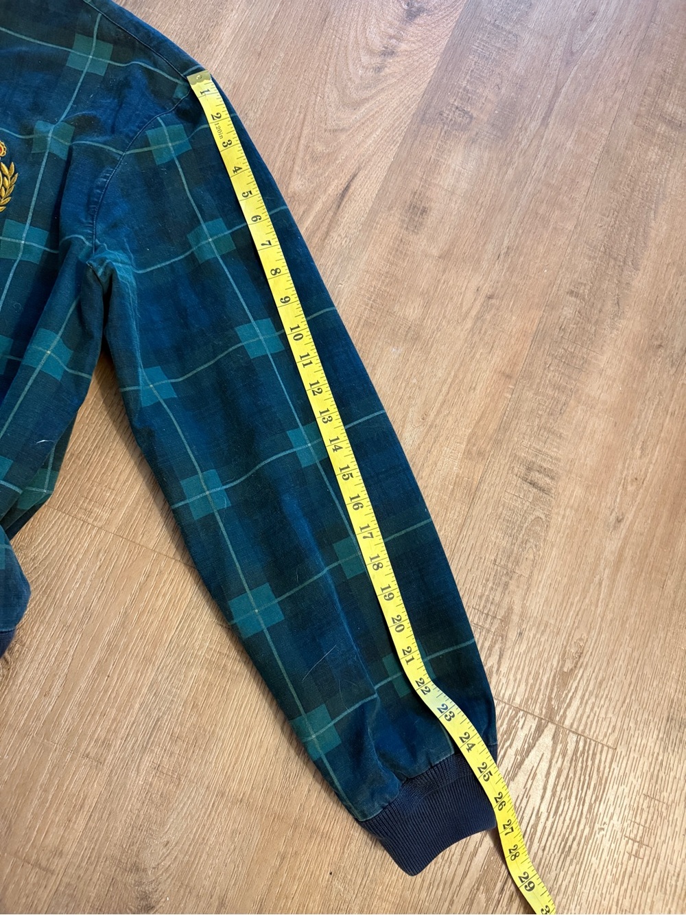 POLO Raph Lauren Harrington Jacket Tartan Black Watch Tartan Plaid Green Preppy - Picture 7 of 10
